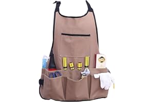 LIKPOJA Multi-function Waterproof Garden Aprons Gardening Tool Apron With Pockets Greenhouse Gifts for Gardeners Women Men