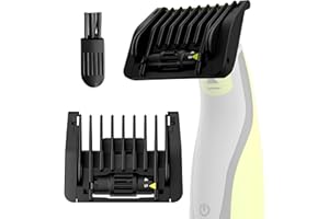 POWAKKA Peine guia ajustable compatible con OneBlade con regulacion dial por giro de 1 a 5 mm – Recortadora Cuchilla QP2520 QP2530 QP2630 QP2620 QP2510 QP2521 QP2522 QP2531 QP6510 y cortapelo de recorte