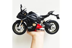 Risopen Die-Cast Motorcycle Model 1:9 Compatible for Ducati Panigale V4 SP2 Motor Bike Toy 1:9 Motorcycle Toy Gift Collection for Child Adults (Black)
