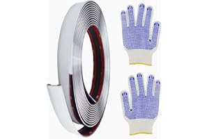 FAELNK Zierleisten Selbstklebend Wand 5M X 20MM Chrom Zierleiste Selbstklebend Silber Edelstahl Wandleisten Mit Schutzfolie Wasserdichte für Wand Tür Decke Möbel Auto