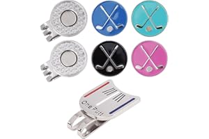 IBEQUEM Zestaw 2 zacisków do czapek golfowych z magnetycznymi metalowymi zaciskami nasadkowymi, narzędzie do kalibracji kijów golfowych, zdejmowane akcesoria, modne akcesoria golfowe, odpowiednie dla mężczyzn, do uprawiania sportu, na prezent