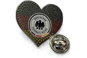 Pin Anstecker Deutschland Nationalmannschaft Herz Fußball Anstecknadel EM 2024 Fanartikel Offizielles DFB Lizenzprodukt Sport Merchandise Germany EURO Europameister