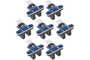 DWEII 7PCS IR Infrared Slotted Optical Optocoupler Module Speed Measuring Sensor 3.3V to 5V Photo Interrupter Sensor for Arduino