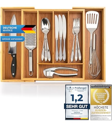 Organiseur D'ustensiles De Cuisine En Bambou (Neuf (Voir Description