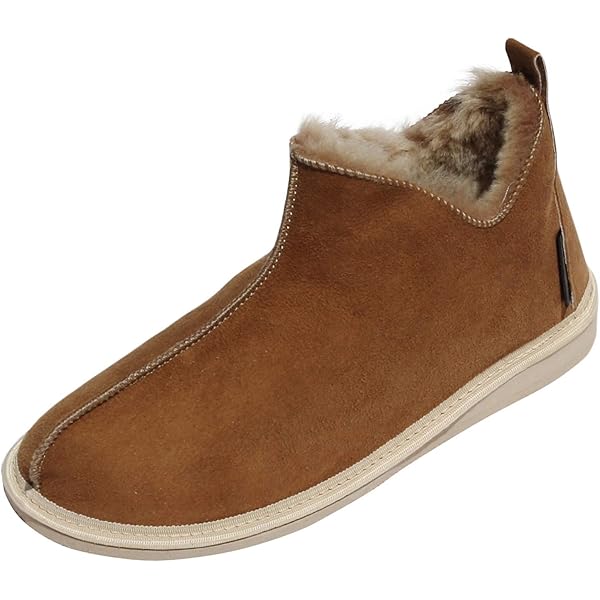 Hollert Hubert BRUIN pantoffels voor dames en heren, lamsvacht, 100