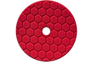 Chemical Guys BUFX117HEX5 Hex Logic Quantum 140mm 5.5" Red Ultra Light Finishing Pad ~ Car
