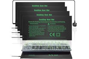 HYDGOOHO Seedling Heat Mat 10 x 20.75in 4 Pack,Waterproof Heat Mat for Seed Starting,Plant Heating Mats for Seedling Germination,Hydroponic Plant,Reptile Indoors