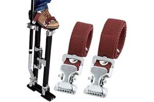 Tongdejing 2PCS Drywall Stilts Straps, Adjustable Leg Band Straps Drywall Foot Band Straps Kit, Nylon Leg Fixation Strap Replacement Part for Stilts(red)