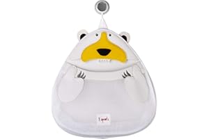 3 Sprouts - Wózek do przechowywania wanny – organizer na prysznic, dla niemowląt i zabawek, niedźwiedź polarny