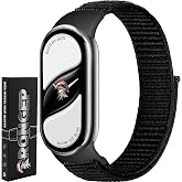 Rongep [Sport Loop] Xiaomi Mi Band 10/9/8 ile Uyumlu Kumaş Kordon Yumuşak ve Konforlu Smart Band10 Kordon Dayanıklı Cırt Cırt