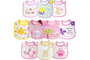 Dosolsollasol Bavaglini impermeabili Bavaglini con diverse stampe per neonati