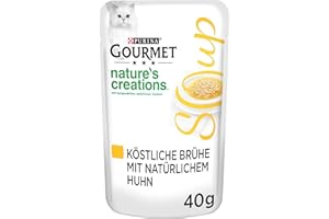 PURINA GOURMET Sopa de cristal para gatos con pollo natural, paquete de 32 (32 x 40 g), el embalaje puede variar