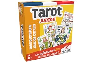 La Ducale - Tarot Junior - Apprendre à jouer au tarot - Jeu de cartes enfant et famille - 3 à 6 joueurs - Dès 6 ans - Fabriqué en France