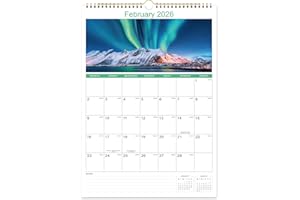 INDEME 2026 Calendar - Month to View Wall Planner Calendar 2026, 12 Months from January 2026 to December 2026, Monthly Calendar with Twin-Wire Binding, Home Family Planner, 42.2 x 29.7 cm