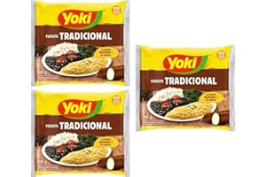 QUBROS Yoki Farofa Tradicional 400g | Traditional Cassava Crumbs 400g | Brazilian Special Flavour and Crunchiness | Ready-to-Use Cassava Flour (Seasoned Cassava Crumbs, 3 Pack)