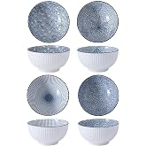 ZPPLD Set of 4 Porcelain Cereal Bowls,Small Cereal Bowls,Ceramic Dessert Bowls, Salad Bowl, Ice Bowl, Bowl For,Microwave and