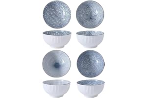ZPPLD Bols Petit Dejeuner,Petit Bol Ceramique,Céramique Bowls de Céréale,Lot de 4 Bol à soupe,Ensemble de Bols céréales,pour Céréales,Soupe,Salade,Snack -12cm de Diamètre