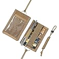 EXCELLENT ELITE SPANKER Tactical ID Card Holder Adjustable Neck Lanyard Key Ring Loop Patch Badge Holder and Credit Card Organizer (Coyote Brown)
