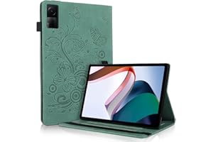 Aswant Etui na tablet do Xiaomi Redmi Pad 10,6", 2022, skórzane etui ochronne do Xiaomi Redmi Pad, etui z klapką PU, etui do Xiaomi Redmi Pad 10,6" 2022 (zielone)