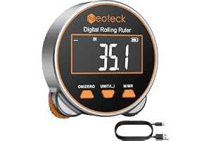 Neoteck 199m digital mäthjul - uppladdningsbar digital mätanordning, kompakt dubbelhjul med LCD-skärm flera enheter, datalagring - gör-det-själv-verktyg och arbetsplats
