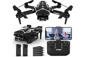 FAKJANK X19 Droni con Telecamera 720P per Adulti,Mini Drone Pieghevole con 2 Cameras,2.4GHz WIFI FPV RC Drones,Mantenimento Altitudine per Principianti,2 Batterie 20 Mins di Volo,Regali per Ragazze e Ragazzi