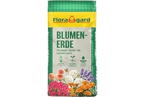 Floragard Potting Soil for Balcony, Container and House Plants with Long-term Fertiliser