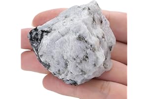 GUJOXILA 1.8"-2.2" Moonstone Raw Rough Healing Crystals Natural Stones Rocks Gemstones Labradorite Protection Reiki Tumbling Cabbing Divination Meditation Fountain Stone 1pcs