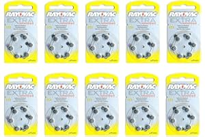 ZHOVEE Rayovac PR-70 (10) Extra Advanced 1.4V Zinc-Air Hearing-Aid Battery Bulk Pack (60pcs)