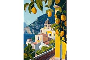 QENSPE 5D Diamond Painting Paysage, Kit Peinture Diamant Adulte, Bricolage mer Égée Diamond Painting Broderie Diamant Kit Complet, Diamant Art Point de Croix Maison Murale Decor 30x40 cm