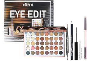 LHLXZQ Kit de Maquillage pour Yeux, Set de Cosmétique Complet avec Palette de Fards à Paupières Mascara Eyeliner Crayon à Sourcils et pinceau fard à paupières, 06A