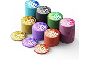 HEITOK Pokerset 100 Stück mit Nennwerten –Casino Qualität Pokerchips, Geschenkidee für Pokerfans, Spielchips aus recycelbarem ABS & Eisenkern, Für Zuhause, Party & Spieleabend, Für Anfänger und Profis