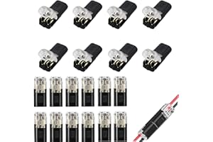 BOGORO Auto Stecker Steckverbindung Steckverbinder 20 Stück18-22AWG Wasserdicht Kabelverbinder 2-Polig Kabel Steckverbinder Stecker Verbinder Niederspannung Für Auto KFZ LKW Kayak Boot