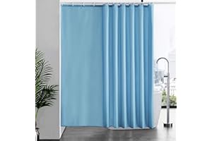 FURLINIC Cortina Ducha Tela Antimoho,Poliéster Cortinas de Baño Decorativas Impermeable & Lavable,Cielo Azul Duchas de Baño Cortinas Grandes con 16 Aros de Cortina Ducha-244x200cm.
