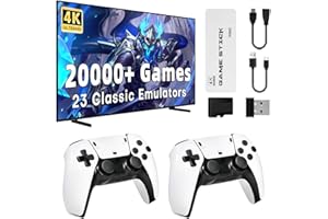 NOBES Console de Jeux Retrogaming, Game Stick Console Portable avec 21.000+ Jeux Vidéo Classiques, 2 Contrôleurs, Plug & Play HDMI TV, Cadeau pour Famille et Adultes (Édition UP+)