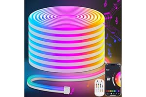 ‎LAMOMO Lamomo LED Strip 10m, Neon Led Streifen APP Steuerung, Wasserdichte Flexible Aussenbereich RGB Led Leiste, Musik Sync 24V Indirekte Beleuchtung Band für Wohnzimmer,Schlafzimmer, Spielzimmer