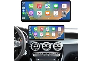Road Top Ekran CarPlay, 12,3-calowe radio samochodowe stereo dla Mercedes Benz C GLC V W205 z NTG 5.0(2015-2018 rok), radio samochodowe z wąską ramką dla CarPlay/Android Auto