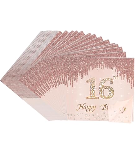 Chemin De Table Anniversaire 16 Ans - Rouleau Or Rose 28 Cm X 10 M - Déco Brillante Pour Fête Fille Ou Garçon - 8