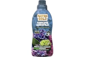 NutriGold® fertilizante Plantas Acidófilas | Abono para Hortensias, Azaleas, Gardenias y Especies Acidófilas - Magnesio y Hierro - Natural de 1ª Calidad - Líquido 750g