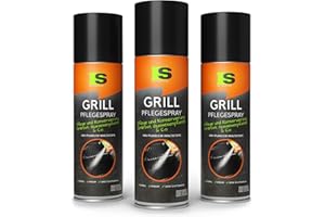 Spraytive 3 x 500ml Grill-Pflegespray - BBQ Grill-Reiniger - Pflegt & Konserviert Grillroste, Pfannen (Edelstahl, Gusseisen) & Co. - Antihaftspray, Non Stick Spray für Weber Grills, Plancha Grills