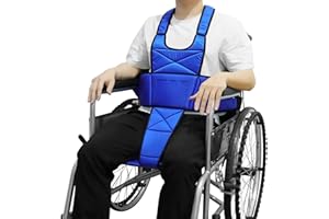 [LOSCHEN] Cintura per sedia a rotelle, antiscivolo, traspirante, accessorio per sedia a rotelle contro il ribaltamento, adatta per anziani e pazienti con mobilità ridotta (blu)