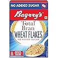 Bagrry's Total Bran Wheat Flakes - No Added Sugar 500gm Box | Premium Sharbati Wheat | High Fibre | Helps Manage Weight | Whole Grain Wheat Flakes