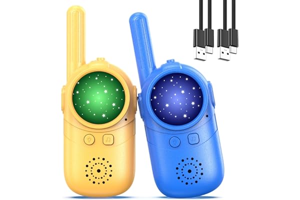 Walkie-talkie infantil recargable, 48 horas de autonomía, regalo de cumpleaños para niños y niñas, juguete para actividades al aire libre para niños de 1 a 3 años