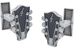 Funky Cufflinks~com Guitar HeadStock Cufflinks with 3D Pegs and Gift Box