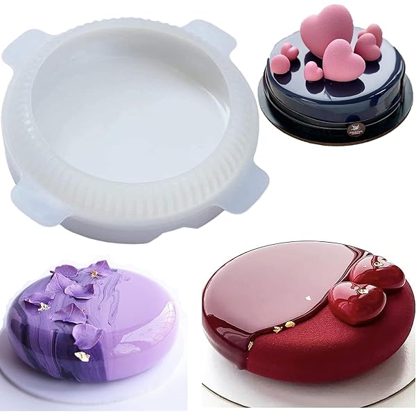 FNDE FANDE Mousse-cakevorm, Ronde Mousse-cakevorm, 3D Bubbles Sky Cloud Siliconen Cakevorm Witte Kleur Bubble Cloud Dessert Auto Aroma Tool Bakgereedschap