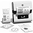 Phomemo M221 Label Maker - Portable Barcode Printer Bluetooth Thermal Label Printer, Label Maker For Business, Office, QR Code, Logos, Jewelry, Retailing, Compatible with Phones & PC System,White