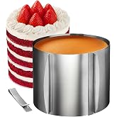 KITDAHOM Adjustable Cake Ring &ndash; Round Mould Height 15 cm &Oslash; 16 &ndash; 30 cm &ndash; Stainless Steel &ndash; Heat Resistant, Stable, with Scale