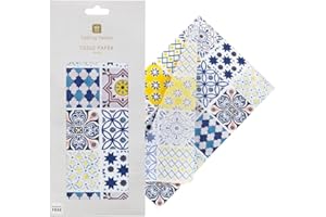Talking Tables 4 x Moroccan Themed Colourful Tissue Paper | Bright and Beautiful Mosaic Tile Inspired Tissue Paper, Gift Wrap, Birthday, Wedding, DIY Art Craft, 50x70cm