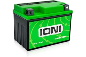 ‎IONI IONI ITX4L-BS / SLA4L-BS 12V 5Ah AGM Batterie kompatibel mit YB4L-B / YTX4L-BS versiegelt/wartungsfrei Rollerbatterie passend für 99% Aller Motorroller