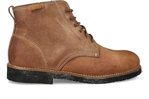 PAYMA - Botas Rústicas Hombre de Piel tipo Chukka. Zapato Botín Safari Pisamierdas de Cuero Casual Trabajo, Campo y Jardinería. Cierre Cordones. Suela de Goma. Bota y Zapato