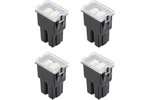 VGOL 4 Pièces Terminal Femelle Fusible Case 32V 80A à Cartouche Push Fit pour Remplacer dans Les Automobiles et Les Camions (Noir)